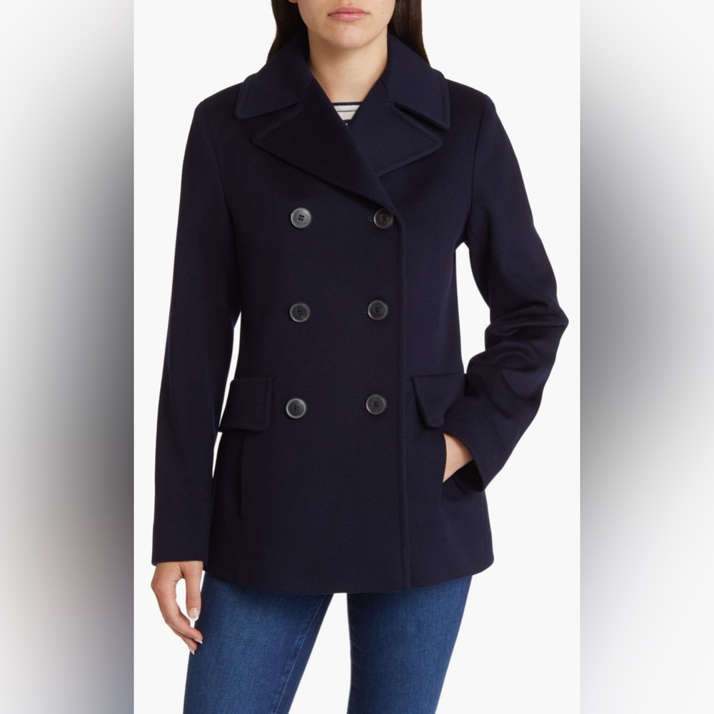 New Fleurette Ali Wool Peacoat in Midnight Women’s Size 12